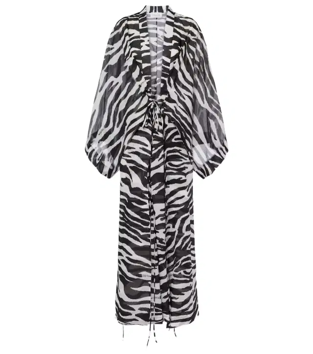 The Attico Zebra-print cotton muslin kaftan