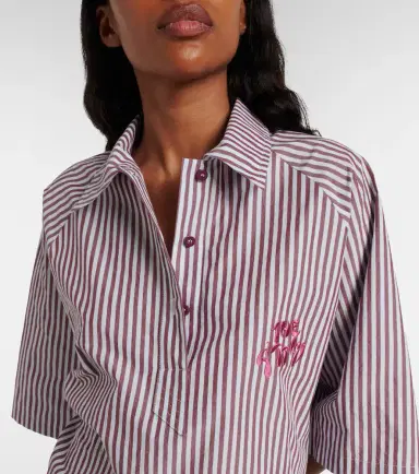 The Attico Striped cotton polo dress | Thumbnail 5