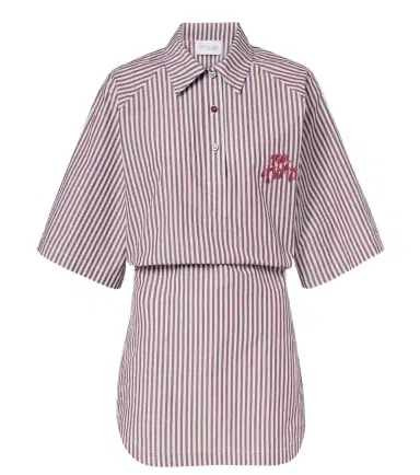 The Attico Striped cotton polo dress | Thumbnail 1