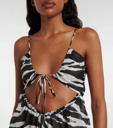 The Attico Zebra-print cotton muslin romper | Thumbnail 4 The Attico Zebra-print cotton muslin romper | Thumbnail 4