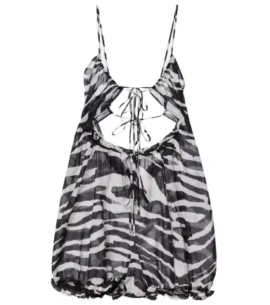 The Attico Zebra-print cotton muslin romper | Thumbnail 1 The Attico Zebra-print cotton muslin romper | Thumbnail 1