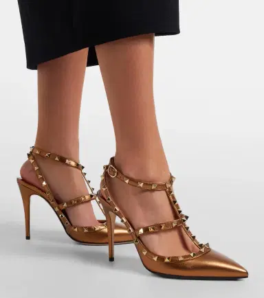 Valentino Garavani Rockstud metallic leather pumps | Thumbnail 6