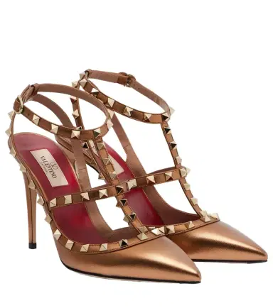 Valentino Garavani Rockstud metallic leather pumps | Thumbnail 1