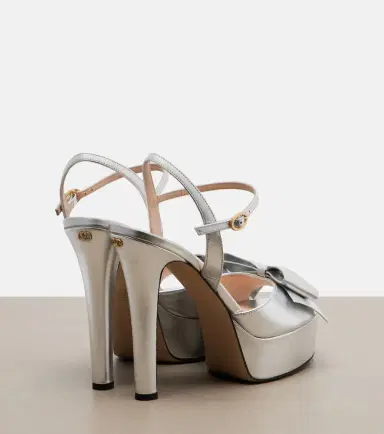 Valentino Garavani Bowow metallic leather platform sandals | Thumbnail 2 Valentino Garavani Bowow metallic leather platform sandals | Thumbnail 2