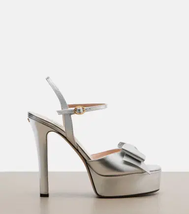 Valentino Garavani Bowow metallic leather platform sandals | Thumbnail 3 Valentino Garavani Bowow metallic leather platform sandals | Thumbnail 3