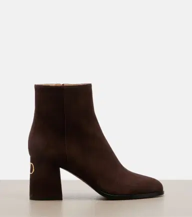 Valentino Garavani Fawcette VLogo suede ankle boots | Thumbnail 4 Valentino Garavani Fawcette VLogo suede ankle boots | Thumbnail 4