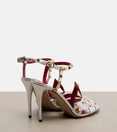 Valentino Garavani Rockstud metallic leather sandals | Thumbnail 4 Valentino Garavani Rockstud metallic leather sandals | Thumbnail 4