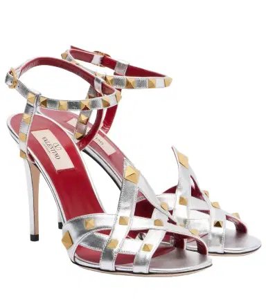 Valentino Garavani Rockstud metallic leather sandals | Thumbnail 1 Valentino Garavani Rockstud metallic leather sandals | Thumbnail 1