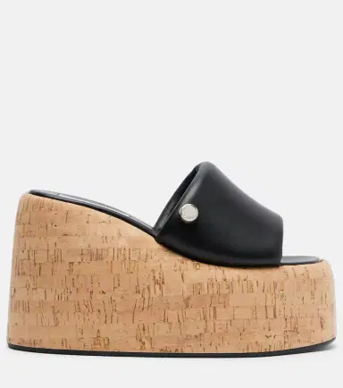 The Attico Mochi leather platform slides | Thumbnail 3