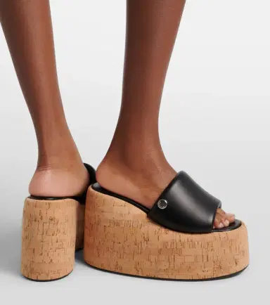 The Attico Mochi leather platform slides | Thumbnail 6