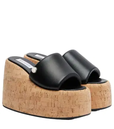 The Attico Mochi leather platform slides | Thumbnail 1