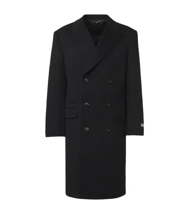 Double-breasted wool and cashmere coat