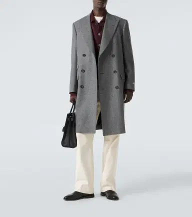 Canali Double-breasted wool and silk coat | Thumbnail 7