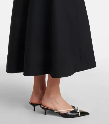 Valentino VGold Crepe Couture midi skirt | Thumbnail 4