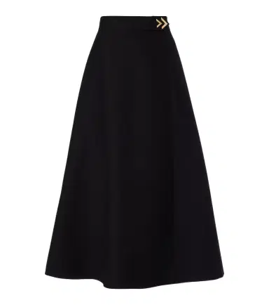 Valentino VGold Crepe Couture midi skirt | Thumbnail 1