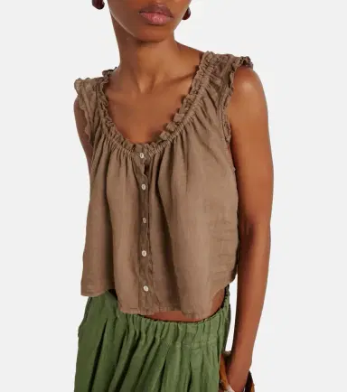 Velvet Tana linen top | Thumbnail 3