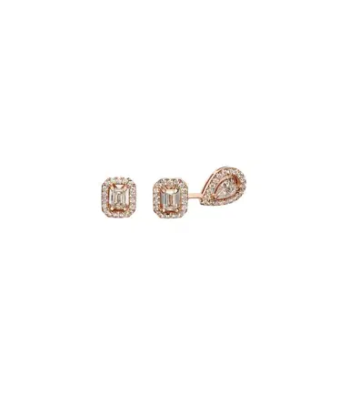 Messika My Twin 1+2 18kt rose gold earrings with diamonds | Thumbnail 1 Messika My Twin 1+2 18kt rose gold earrings with diamonds | Thumbnail 1