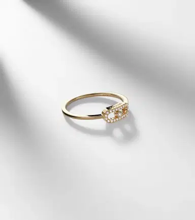 Messika Move Uno 18kt gold ring with diamonds | Thumbnail 5 Messika Move Uno 18kt gold ring with diamonds | Thumbnail 5