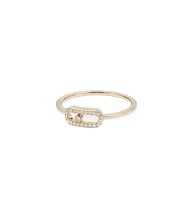 Messika Move Uno 18kt gold ring with diamonds | Thumbnail 1 Messika Move Uno 18kt gold ring with diamonds | Thumbnail 1