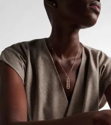 Messika Move 10th 18kt rose gold pendant necklace with diamonds | Thumbnail 5 Messika Move 10th 18kt rose gold pendant necklace with diamonds | Thumbnail 5