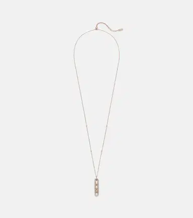 Messika Move 10th 18kt rose gold pendant necklace with diamonds | Thumbnail 1 Messika Move 10th 18kt rose gold pendant necklace with diamonds | Thumbnail 1