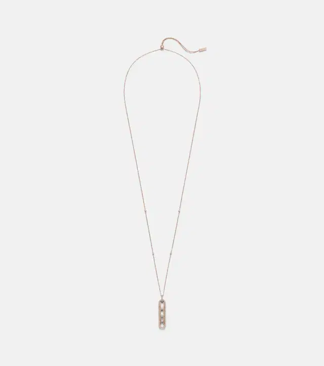 Messika Move 10th 18kt rose gold pendant necklace with diamonds