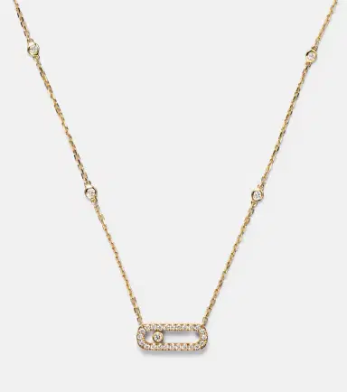 Messika Move Uno 18kt gold necklace with diamonds | Thumbnail 5 Messika Move Uno 18kt gold necklace with diamonds | Thumbnail 5