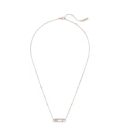 Messika Baby Move 18kt rose gold necklace with diamonds | Thumbnail 1 Messika Baby Move 18kt rose gold necklace with diamonds | Thumbnail 1