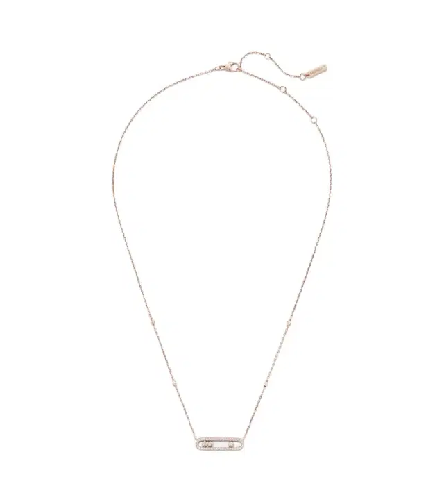 Messika Baby Move 18kt rose gold necklace with diamonds