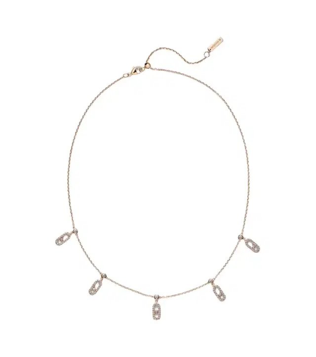 Messika Move Uno 18kt rose gold choker with diamonds