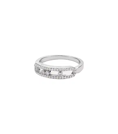 Messika Baby Move 18kt white gold ring with diamonds | Thumbnail 1 Messika Baby Move 18kt white gold ring with diamonds | Thumbnail 1