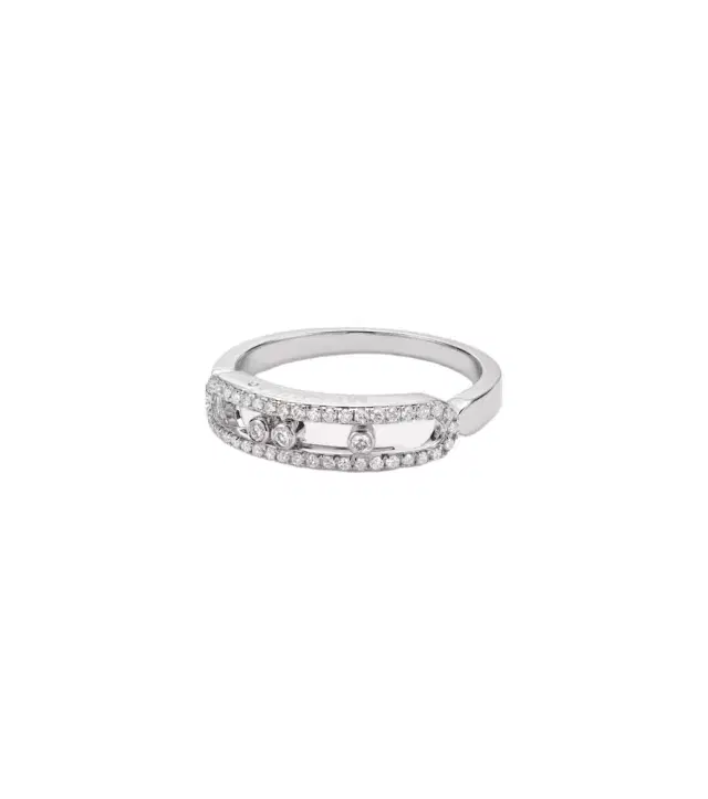 Messika Baby Move 18kt white gold ring with diamonds
