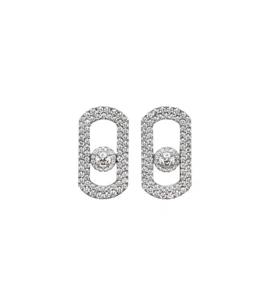 Messika So Move 18kt white gold earrings with diamonds | Thumbnail 1 Messika So Move 18kt white gold earrings with diamonds | Thumbnail 1