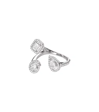 Messika My Twin Trilogy 18kt white gold ring with diamonds | Thumbnail 1 Messika My Twin Trilogy 18kt white gold ring with diamonds | Thumbnail 1