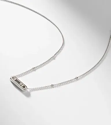 Messika Baby Move 18kt white gold necklace with diamonds | Thumbnail 6 Messika Baby Move 18kt white gold necklace with diamonds | Thumbnail 6