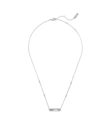 Messika Baby Move 18kt white gold necklace with diamonds | Thumbnail 1 Messika Baby Move 18kt white gold necklace with diamonds | Thumbnail 1