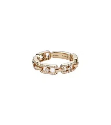 Messika Move Link 18kt gold ring with diamonds | Thumbnail 1 Messika Move Link 18kt gold ring with diamonds | Thumbnail 1