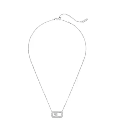 Messika So Move 18kt white gold chain necklace with diamonds | Thumbnail 1 Messika So Move 18kt white gold chain necklace with diamonds | Thumbnail 1