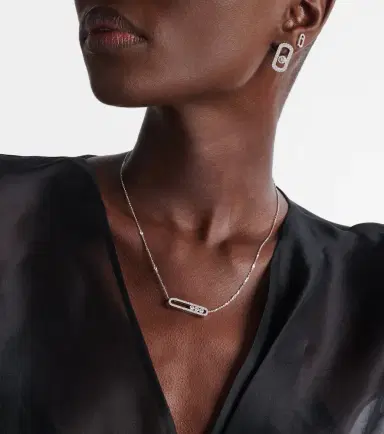 Messika Move 18kt white gold necklace with diamonds | Thumbnail 4 Messika Move 18kt white gold necklace with diamonds | Thumbnail 4