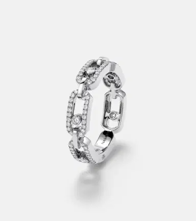 Messika Move Link 18kt white gold ring with diamonds | Thumbnail 4 Messika Move Link 18kt white gold ring with diamonds | Thumbnail 4