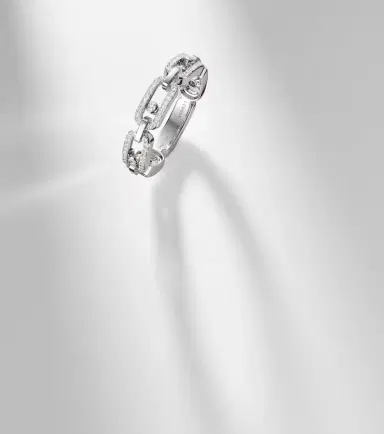 Messika Move Link 18kt white gold ring with diamonds | Thumbnail 5 Messika Move Link 18kt white gold ring with diamonds | Thumbnail 5