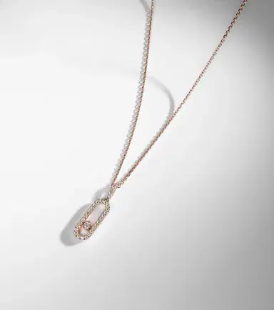 Messika Move Uno Large 18kt rose gold necklace with diamonds | Thumbnail 6 Messika Move Uno Large 18kt rose gold necklace with diamonds | Thumbnail 6