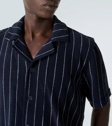 Orlebar Brown Hawkin striped cotton terry shirt | Thumbnail 5 Orlebar Brown Hawkin striped cotton terry shirt | Thumbnail 5