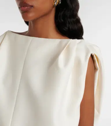 Balenciaga Draped wool and silk minidress | Thumbnail 3
