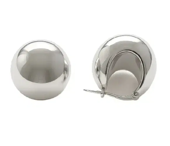 Wish Fine Jewelry 14KW 6.1g Hoops Earrings