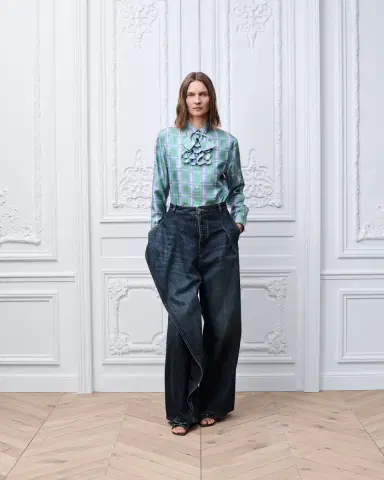 Dior Draped Flared Jeans | Thumbnail 2