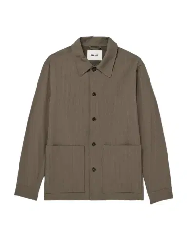 NN07 Blaze 10038 Striped Seersucker Overshirt | Thumbnail 1