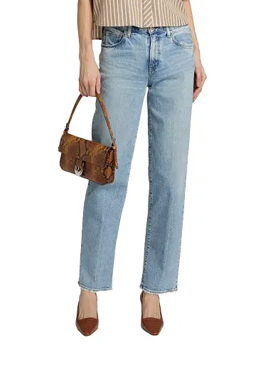 Moussy Vintage Women's Kingston Tailored Straight-Leg Jeans | Thumbnail 3