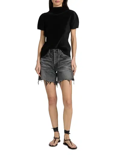Moussy Vintage Women's Shirley Denim Long Shorts | Thumbnail 2 Moussy Vintage Women's Shirley Denim Long Shorts | Thumbnail 2