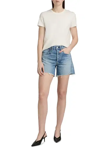 Moussy Vintage Women's Basic Crewneck Cotton T-Shirt | Thumbnail 2 Moussy Vintage Women's Basic Crewneck Cotton T-Shirt | Thumbnail 2